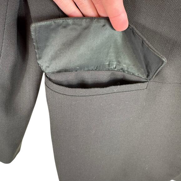 Eddie Bauer Deep Forest Green Wool Single Breasted Button Up Lined Blazer Sz 10 - Picture 3 of 5